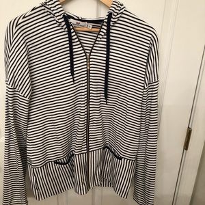 Vineyard Vines striped zip up hoodie- size med